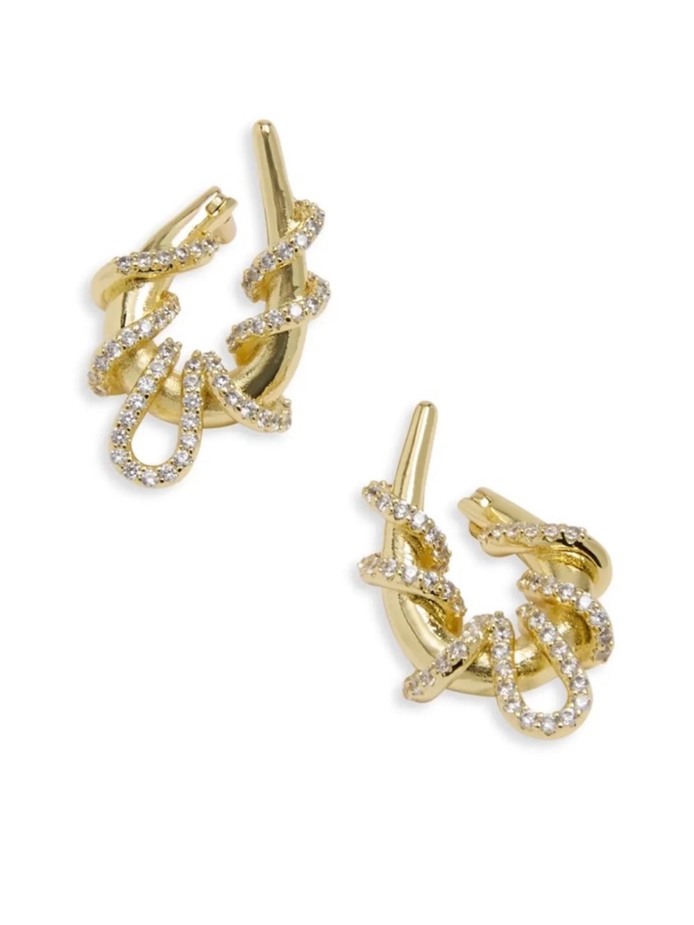 Aqua Gold and Silver Hoop Earrings